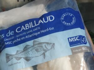 Mer étiquettes Poisson surgelé